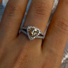 925 Sterling Silver Citrine & Beryl Ring Size 8.5