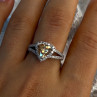 925 Sterling Silver Citrine & Beryl Ring Size 8.5