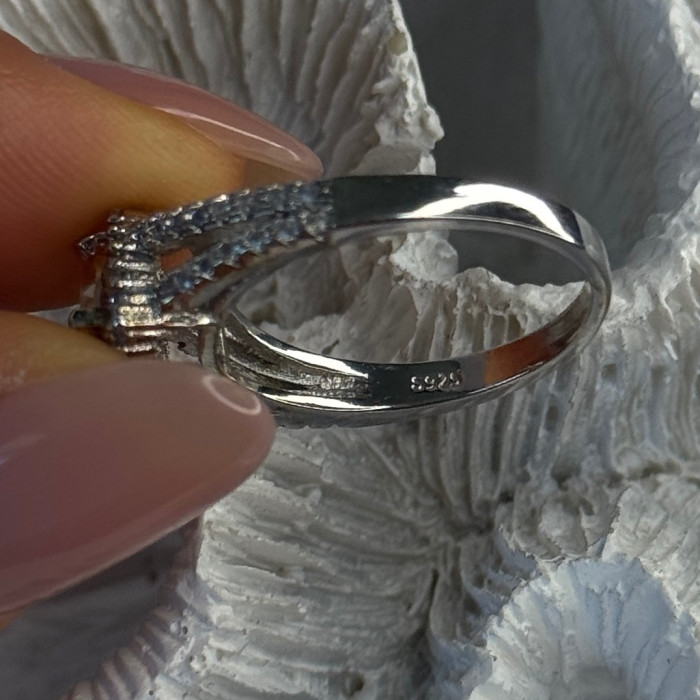 925 Sterling Silver Citrine & Beryl Ring Size 8.5
