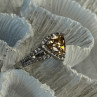925 Sterling Silver Citrine & Beryl Ring Size 8.5