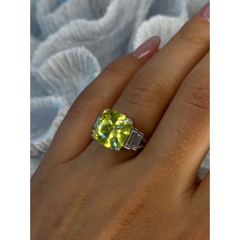 Shiny 925 Sterling Silver Cz Ring Size 7