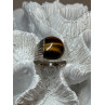 925 STERLING SILVER AMBER MEN'S RING SIZE 9