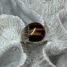 925 Sterling Silver Amber Men'S Ring Size 9