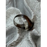 925 STERLING SILVER AMBER MEN'S RING SIZE 9
