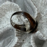 925 Sterling Silver Amber Men'S Ring Size 9