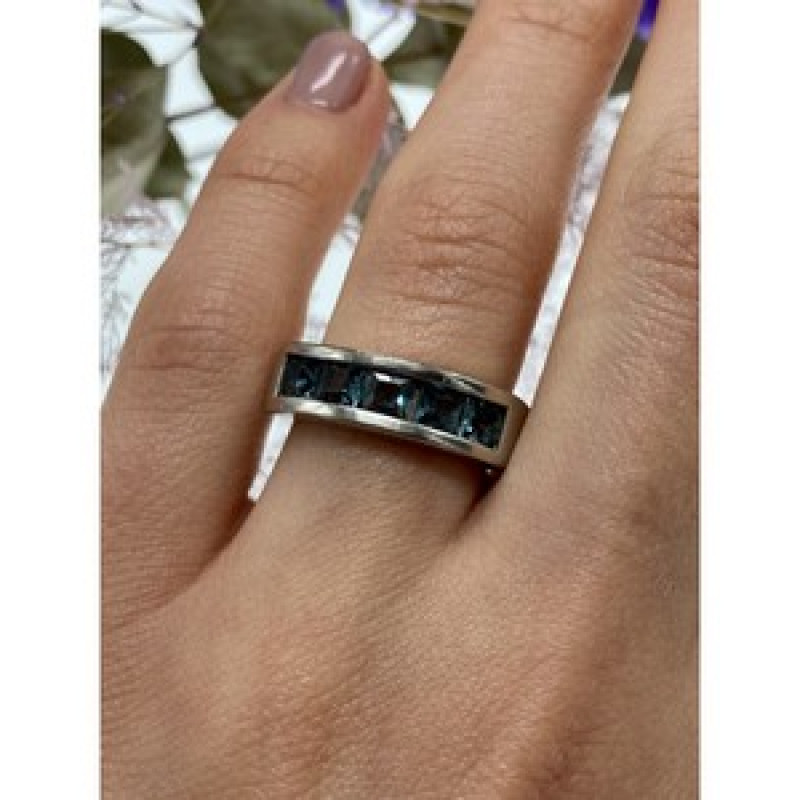925 Sterling Silver Spinel Ring Size 7