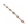 925 STERLING SILVER GOLD PLATED AMETHYST BRACELET SIZE 7.5 IN