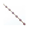 925 STERLING SILVER GOLD PLATED AMETHYST BRACELET SIZE 7.5 IN