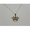 10K YELLOW GOLD RUBIES & DIAMONDS CROWN CHAIN WITH PENDANT