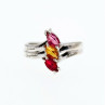 925 Sterling Silver Multicolor Spinel Ring Size 6.5