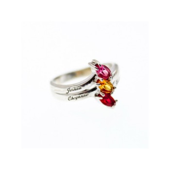 925 Sterling Silver Multicolor Spinel Ring Size 6.5