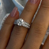 Shiny 925 Sterling Silver Cz Ring Size 5
