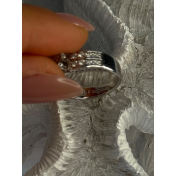 Shiny 925 Sterling Silver Cz Ring Size 5