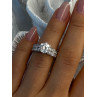 Shiny 925 Sterling Silver Cz Ring Size 5