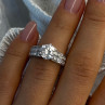 Shiny 925 Sterling Silver Cz Ring Size 5