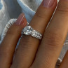 Shiny 925 Sterling Silver Cz Ring Size 5