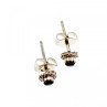 925 Sterling Silver Agate Stud Earrings