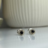 925 Sterling Silver Agate Stud Earrings