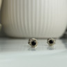 925 Sterling Silver Agate Stud Earrings