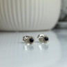 925 Sterling Silver Agate Stud Earrings
