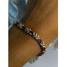 Lovely 925 Sterling Silver Amethyst Bracelet Length 7