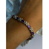 Lovely 925 Sterling Silver Amethyst Bracelet Length 7