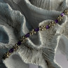 Lovely 925 Sterling Silver Amethyst Bracelet Length 7