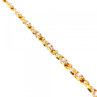 925 Sterling Silver Gold Plated CZ Bracelet Size 7 IN