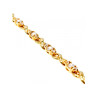 925 STERLING SILVER GOLD PLATED CZ BRACELET SIZE 7 IN