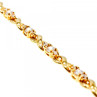 925 Sterling Silver Gold Plated CZ Bracelet Size 7 IN