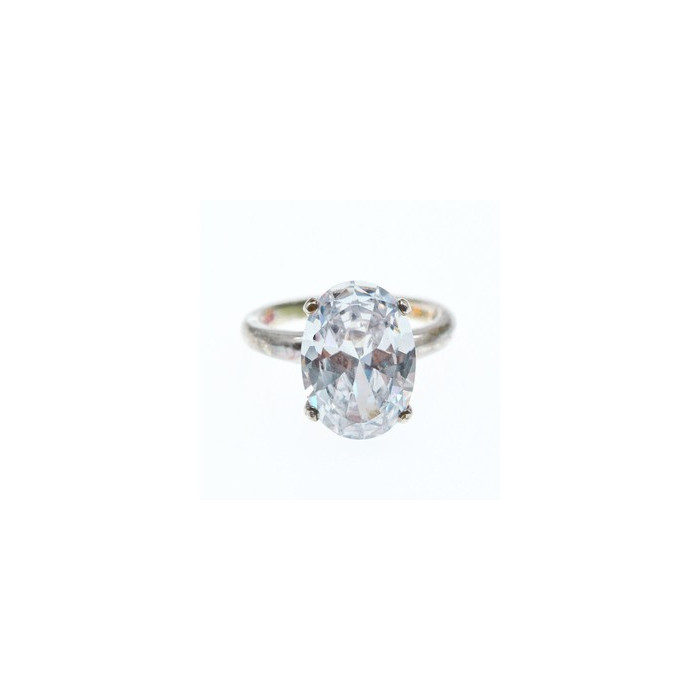 925 Sterling Silver CZ Ring Size 8 Seta