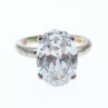 925 Sterling Silver CZ Ring Size 8 Seta