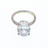 925 Sterling Silver CZ Ring Size 8 Seta