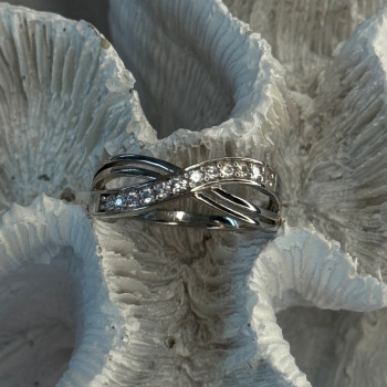 925 Sterling Silver Beryl Ring Size 9