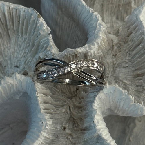 925 Sterling Silver Beryl Ring Size 9
