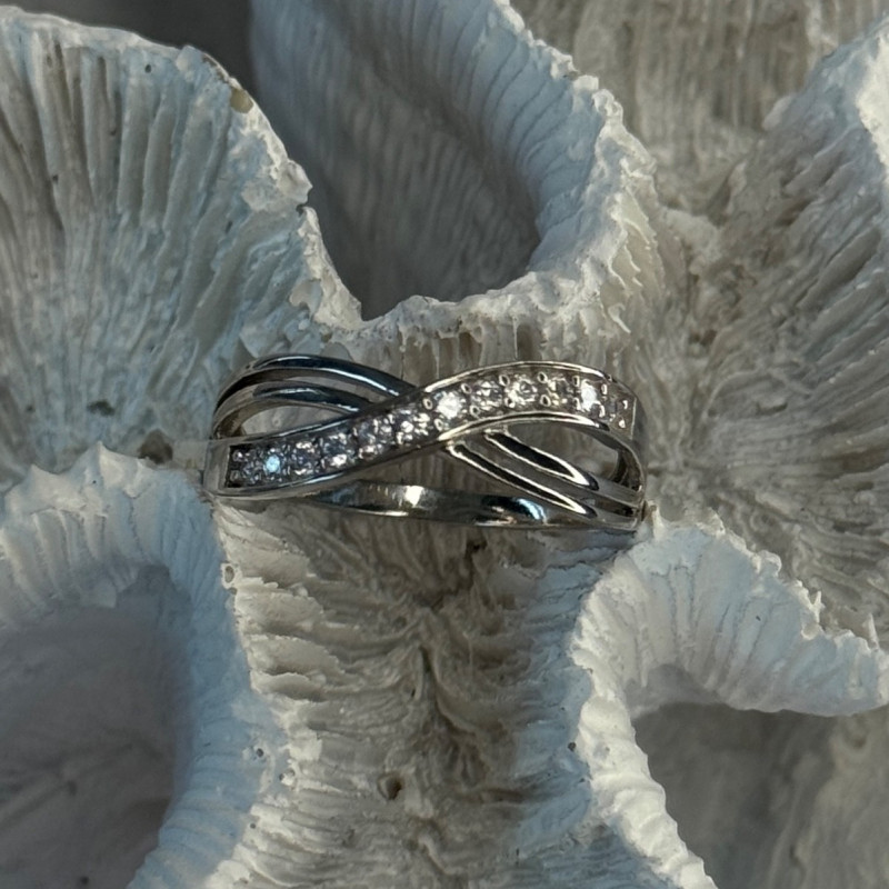 925 Sterling Silver Beryl Ring Size 9