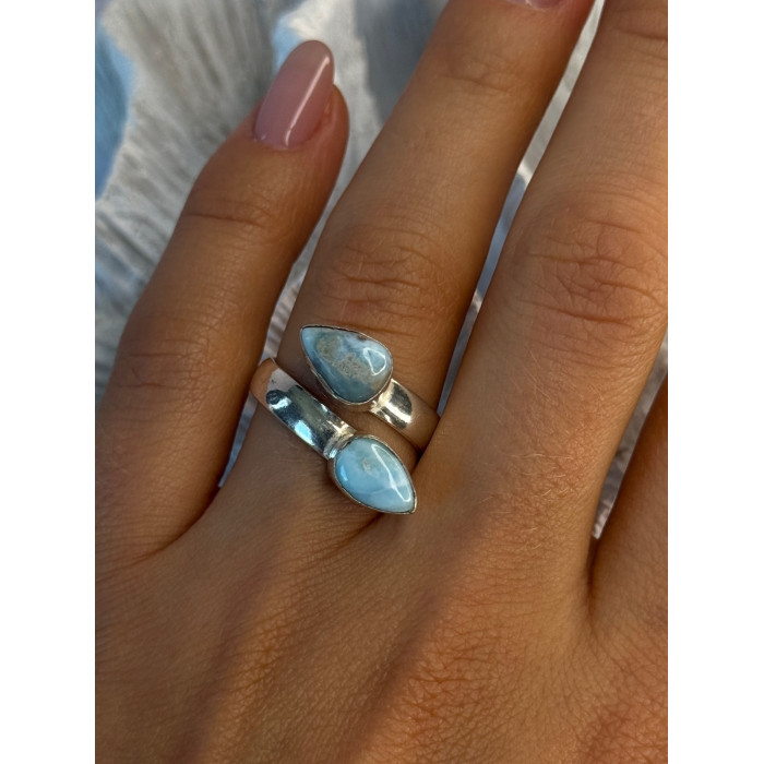 Vintage 925 Sterling Silver Larimar Ring Size 7
