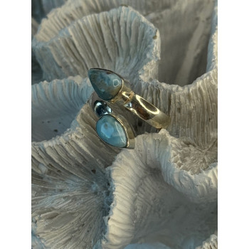 Vintage 925 Sterling Silver Larimar Ring Size 7