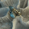 Vintage 925 Sterling Silver Larimar Ring Size 7
