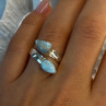 Vintage 925 Sterling Silver Larimar Ring Size 7