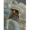 925 Sterling Silver Gold Plated Part Spinel & Ruby Ring Size 6
