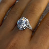 Shiny 925 Sterling Silver Cz Ring Size 8