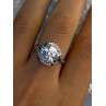 Shiny 925 Sterling Silver Cz Ring Size 8