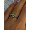 925 Sterling Silver Peridot & Beryl Ring Size 6