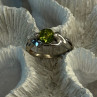 925 Sterling Silver Peridot & Beryl Ring Size 6