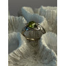 925 Sterling Silver Peridot & Beryl Ring Size 6