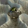 925 Sterling Silver Peridot & Beryl Ring Size 6