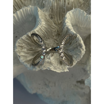 Unique Sizable Design 925 Sterling Silver Cz Ring Size 11