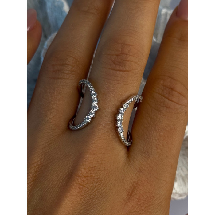 Unique Sizable Design 925 Sterling Silver Cz Ring Size 11