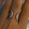Unique Sizable Design 925 Sterling Silver Cz Ring Size 11